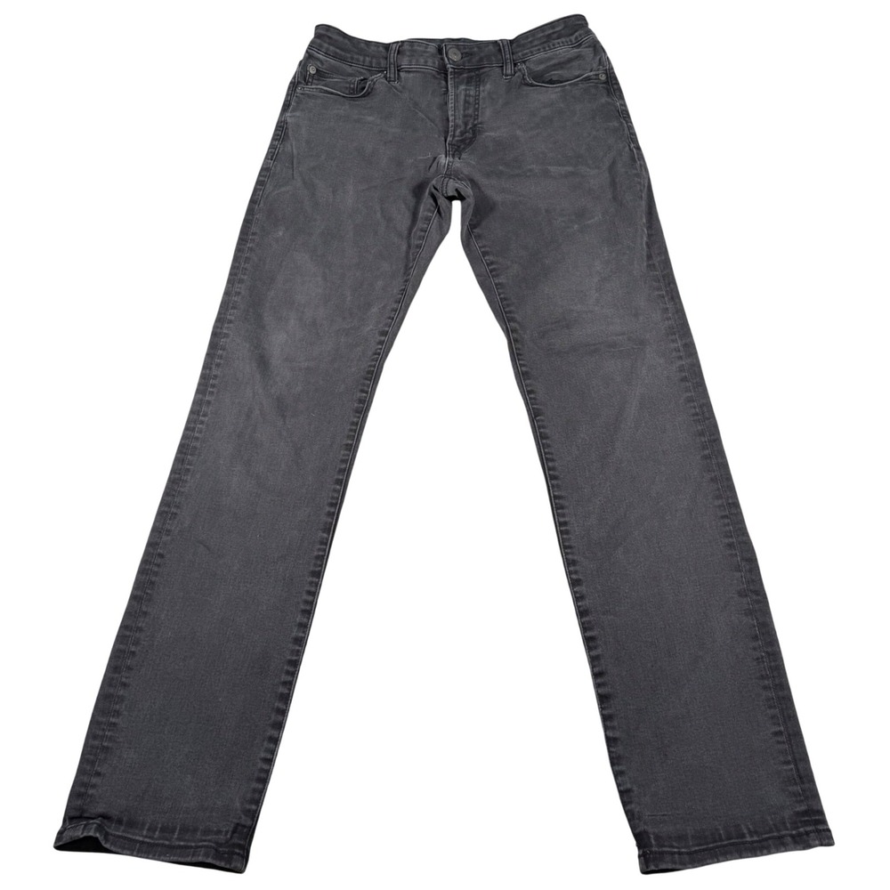 American Eagle Slim Straight Jeans‎ Mens 30x32 (FITS 29x31) Gray Flex Denim